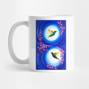 Hummingbirds and Cherry Blossoms Mug